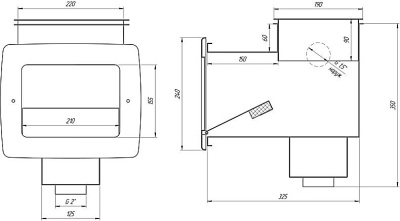 Скиммер нерж. удлиненный 25м2, под плитку, AISI 304, арт. Р3-10 схема