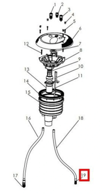 Фитинг воздушного шланга Emaux 89090117 закладной противотока ЕМ0055 - фото 2